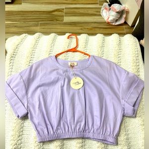 Camila Coelho lilac crop top
